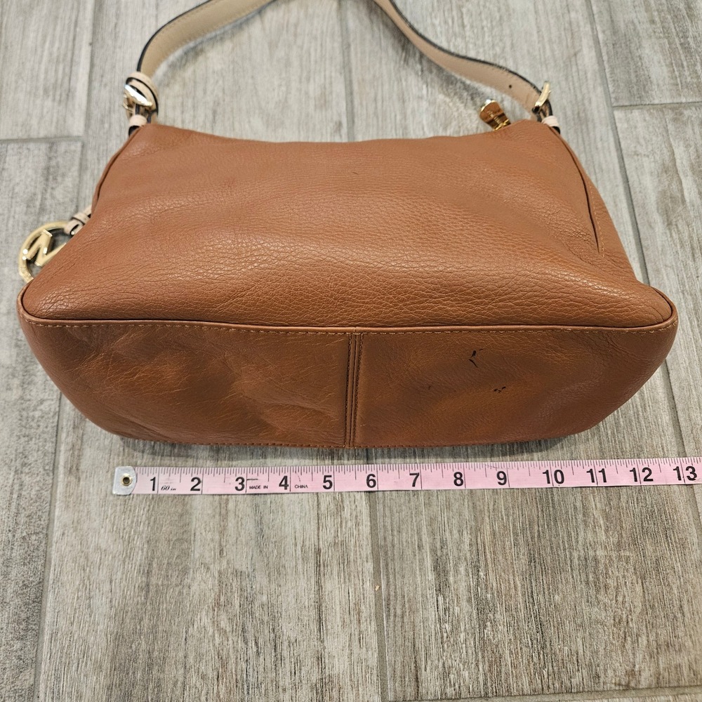 Michael Kors Nolita Medium Pebble Leather Shoulder Bag Gold Hardware Hobo Classy - Picture 3 of 13